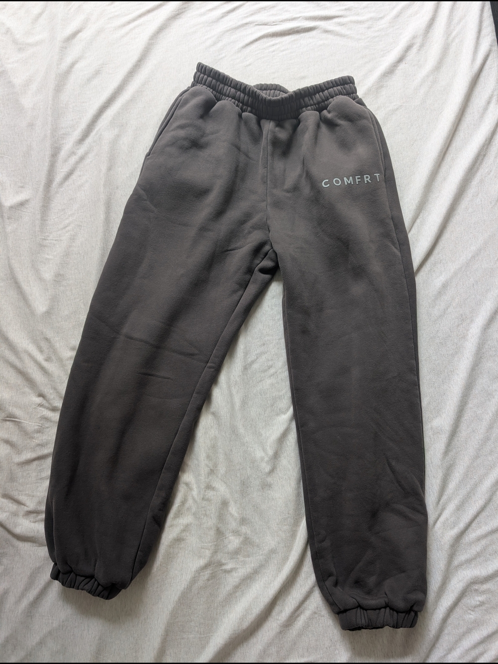 Size M Comfrt Women's Dark Grey– Cozy Elastic Waist Joggers